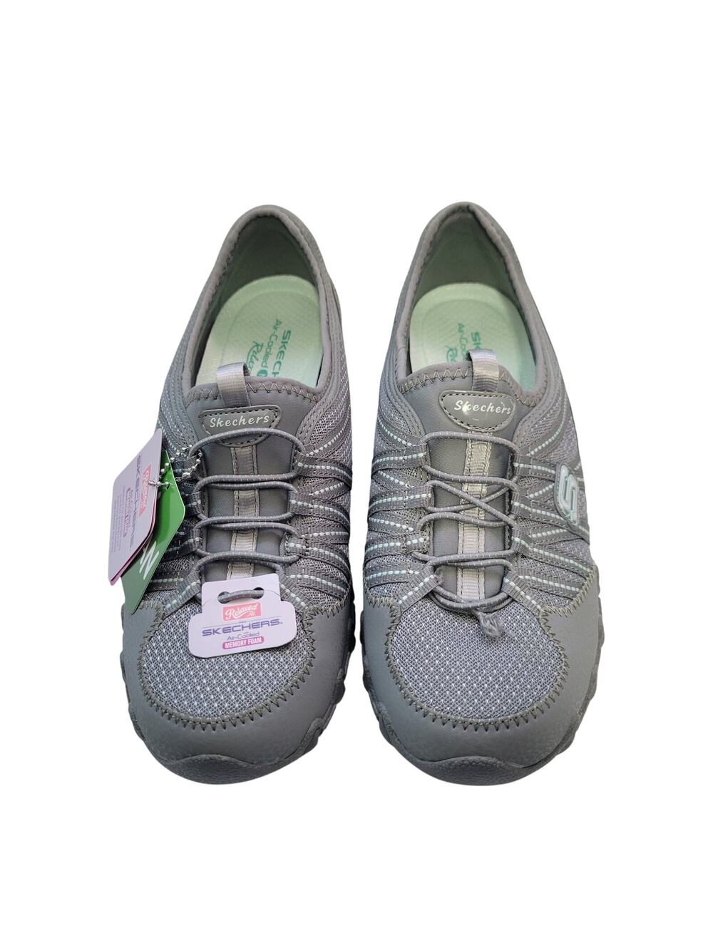 Skechers Bikers Lite Relive Women's Gray Slip On Sneakers Size 7.5  6826-930
